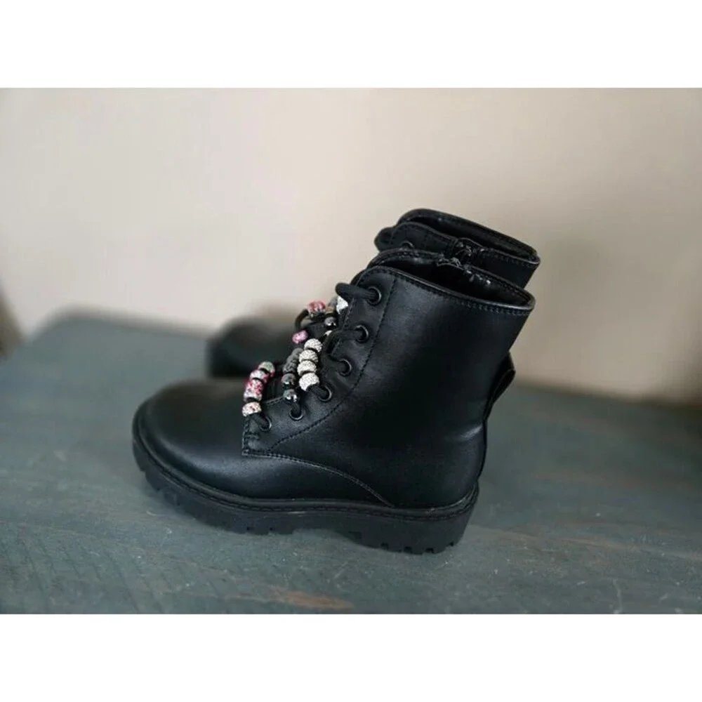 Art Class Bronx Girls Combat Boots - Girls size 1 - NEW